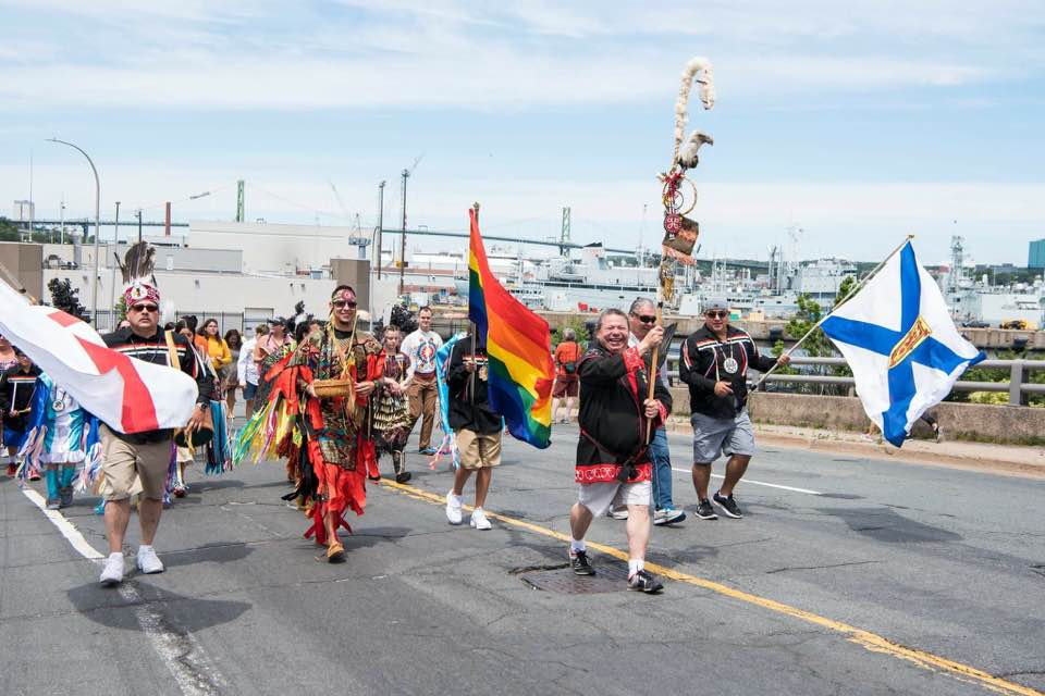 Eagle Head Staff in Halifax Pride Parade