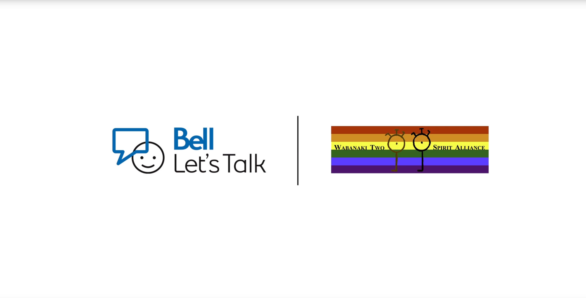 Logos for Bell Let's Talk and W2SA